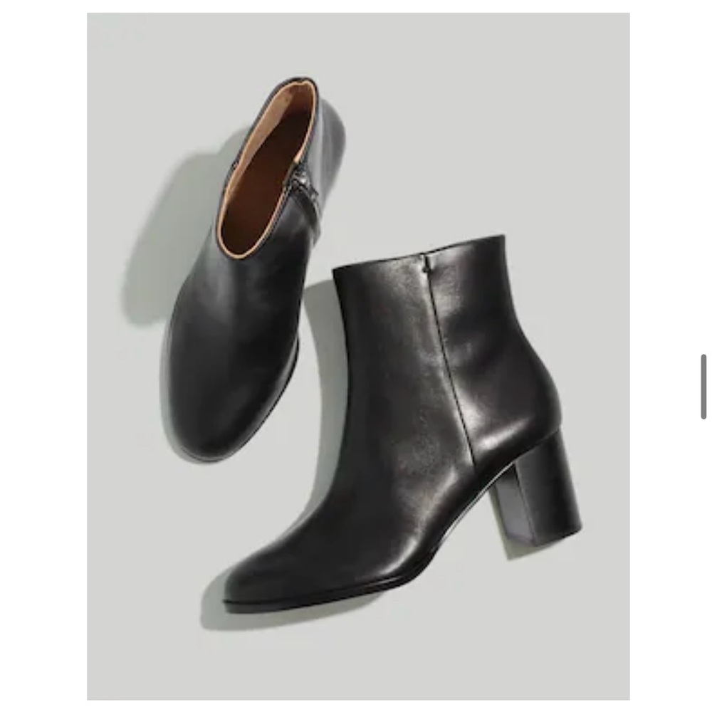 Black Leather Ankle Boots